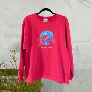 Atlantic City Planet Hollywood Red Crewneck Sweater